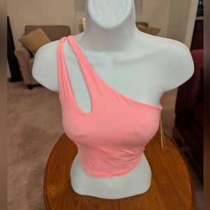 Pink Crop Athletic Bra, Size XS - NEW